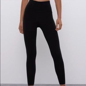 TNA Leggings Black w/ Purple Logo XS